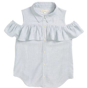 Tucker + Tate Off the shoulder button up shirt